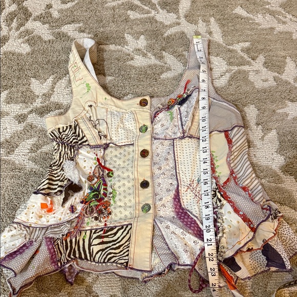 Juju & Christine Patchwork Sleeveless Tank Button Up - Picture 10 of 10